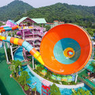 FRP Boomerang Custom ไฟเบอร์กลาสสไลด์น้ำสำหรับสวนสนุก